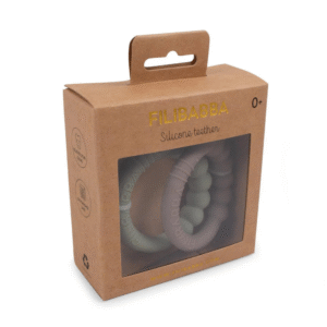 FILIBABBA-SiliconeTeether2packWarmgreyOilGreen-1